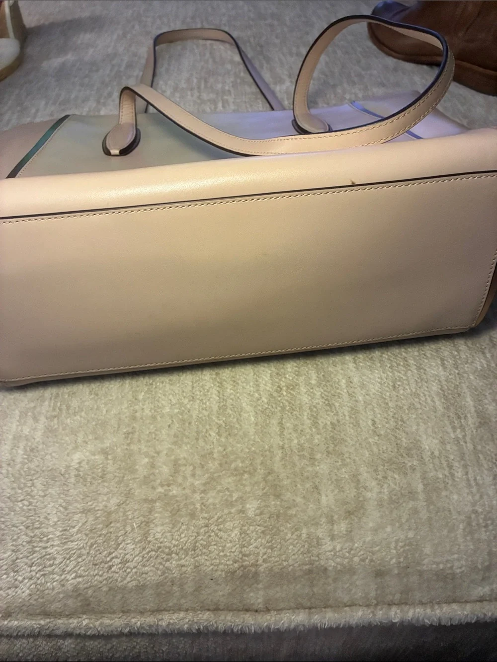 kate spade Blush Pink Leather Tote with Tassel